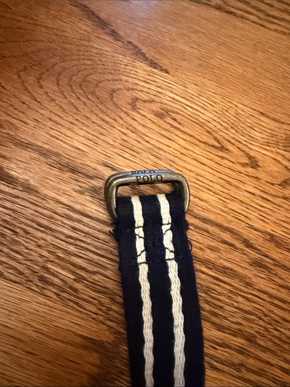 Janie and Jack Navy Woven Tartan Belt & Navy Striped polo belt size 4/5 year